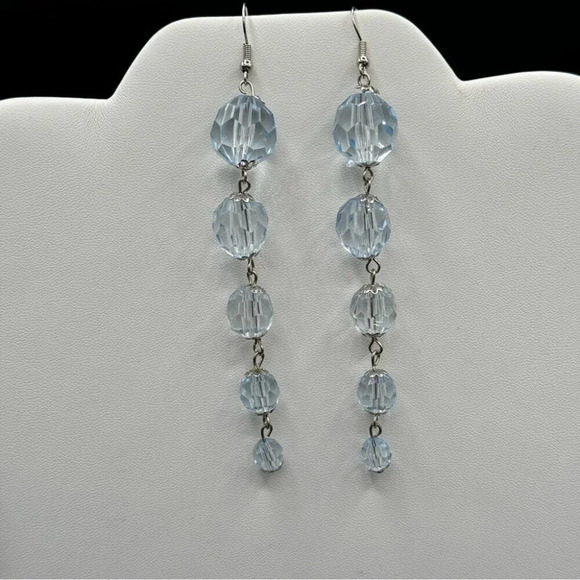 Sparkly faceted  lucite earrings - Picture 4 of 6